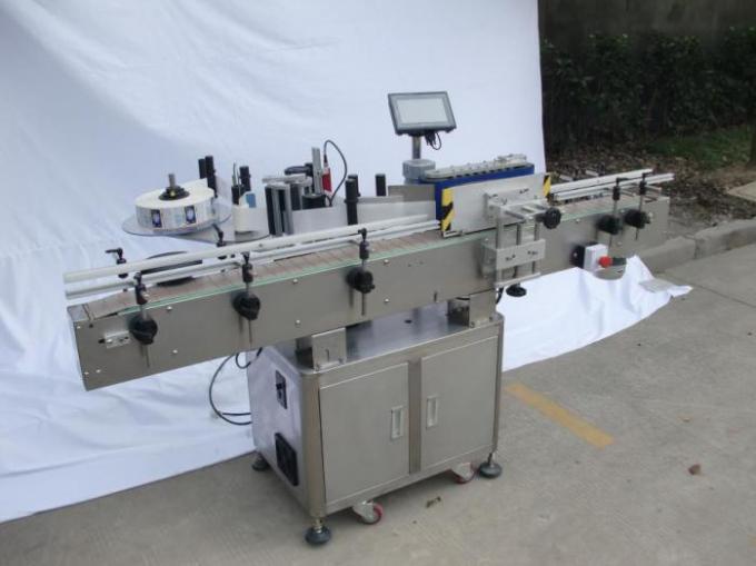 Étiqueteuse automatique de bouteilles rondes pour colle non sèche, caisse en bois / étiqueteuse d'emballage d'exportation pour CE